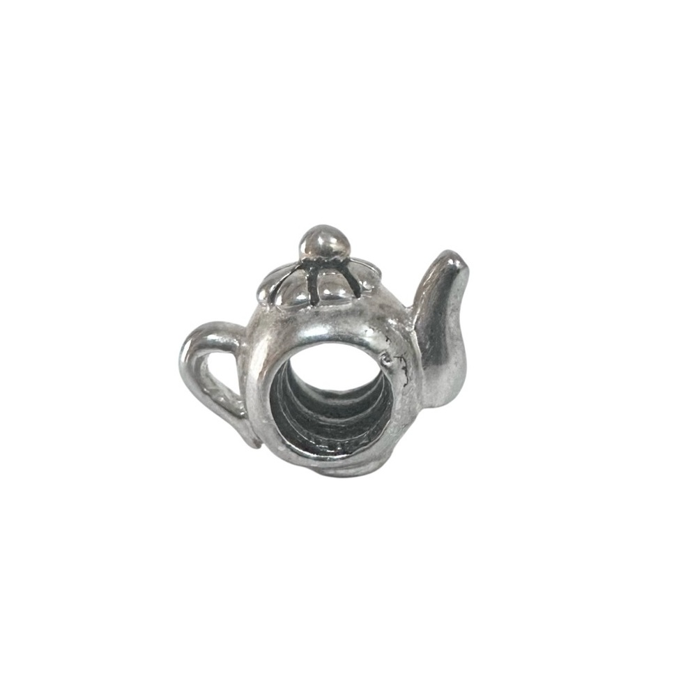 Retired Pandora Sterling Silver Teapot Charm. EUC